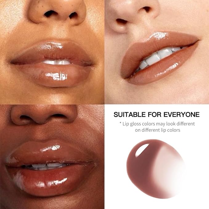 Browm Honey Butter Lip Stain Tinted Lip Gloss, Shine Moisturizing Plumper Liquid Lipstick for Women,Natural Nourishing Hydrating Lip Balm for Dry Lips,Lightweight Lip Liner Care Makeup,Vegan #1