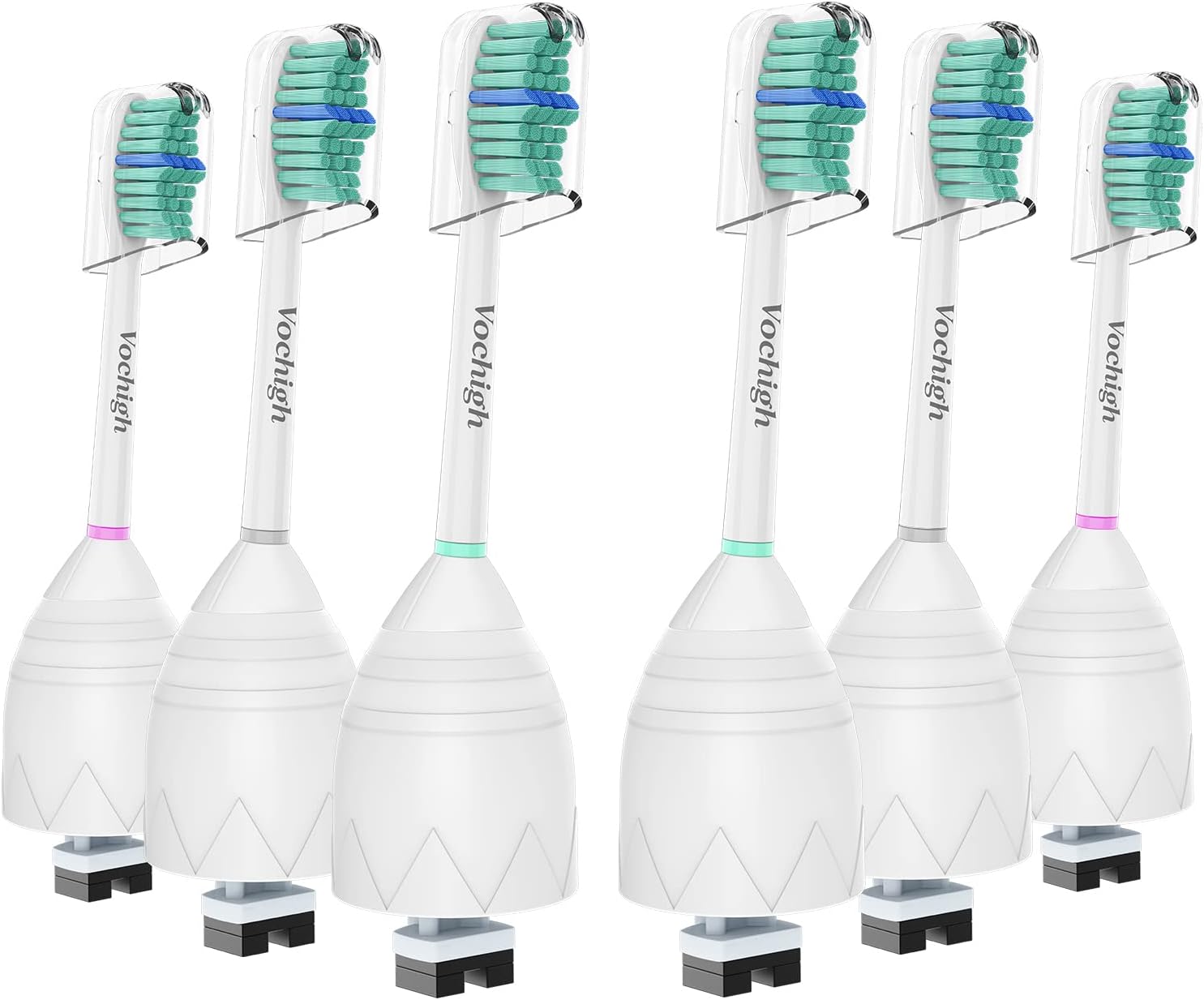 Replacement Toothbrush Heads Compatible with Philips-Sonicare: fits e-Series HX7022 CleanCare & Xtreme Screw-on Electric Brush Handles, 6 Pack