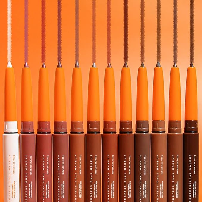 Matte Lip Liner Pencil for Shaping Lips, Retractable Creamy Brown Crayon LipLiner Pencil, Long Lasting Waterproof Lipstick Lip Liner Makeup, Vegan Beauty 06#