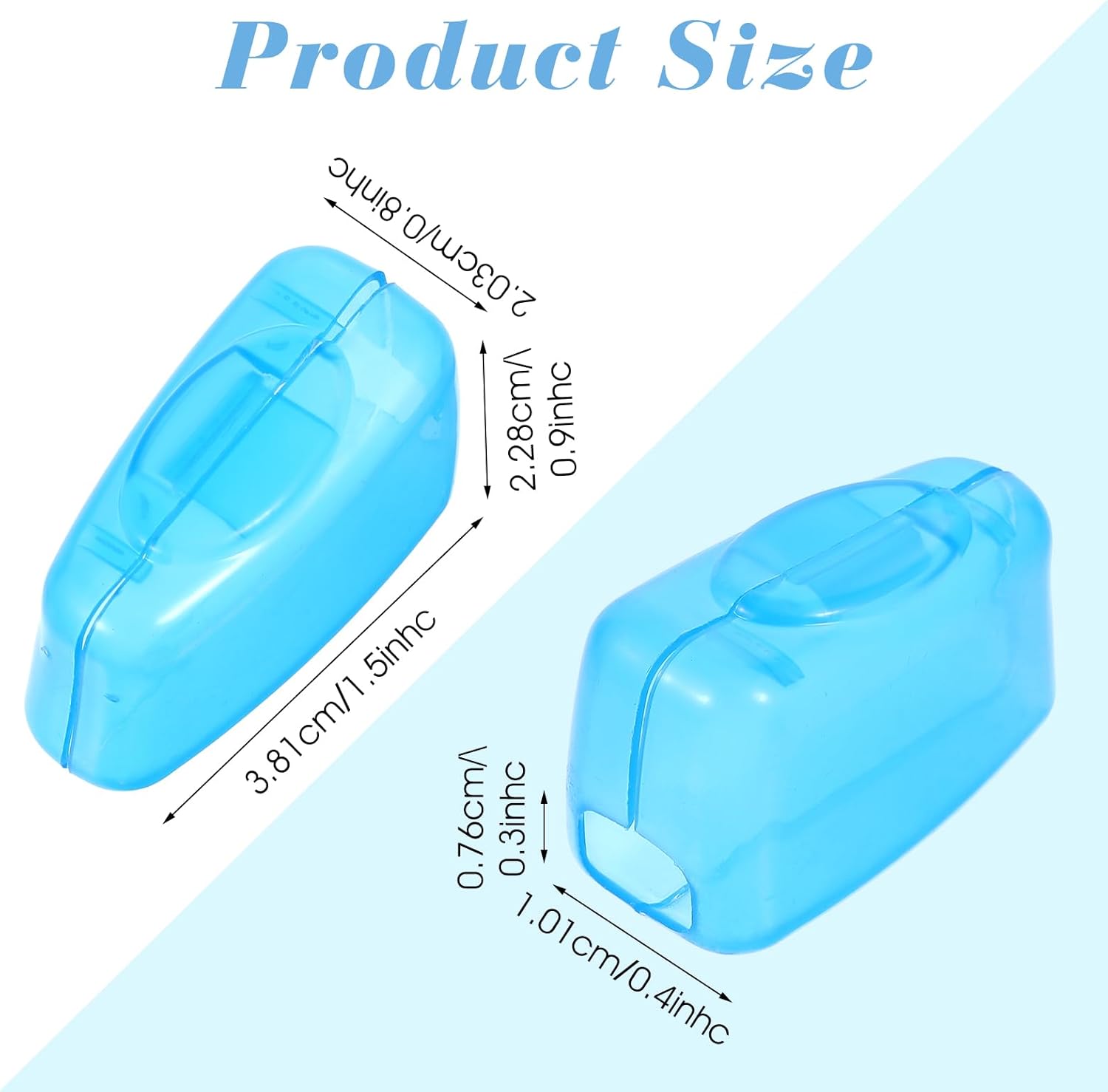 100PCS Travel Toothbrush Head Covers, Portable Toothbrush Pod Caps Case Protector for Home and Outdoor