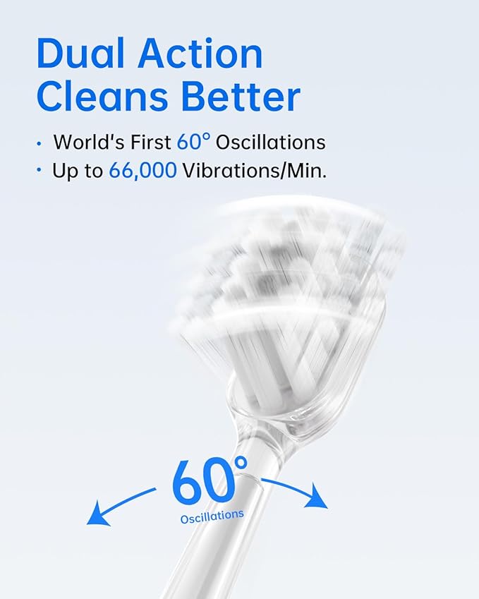 Laifen Wave Electric Toothbrush, Oscillation & Vibration Sonic Electric Toothbrush for Adults with App, 3 Brush Heads, IPX7 Waterproof Magnetic Rechargeable Travel Powered Toothbrush ABS(Pink)