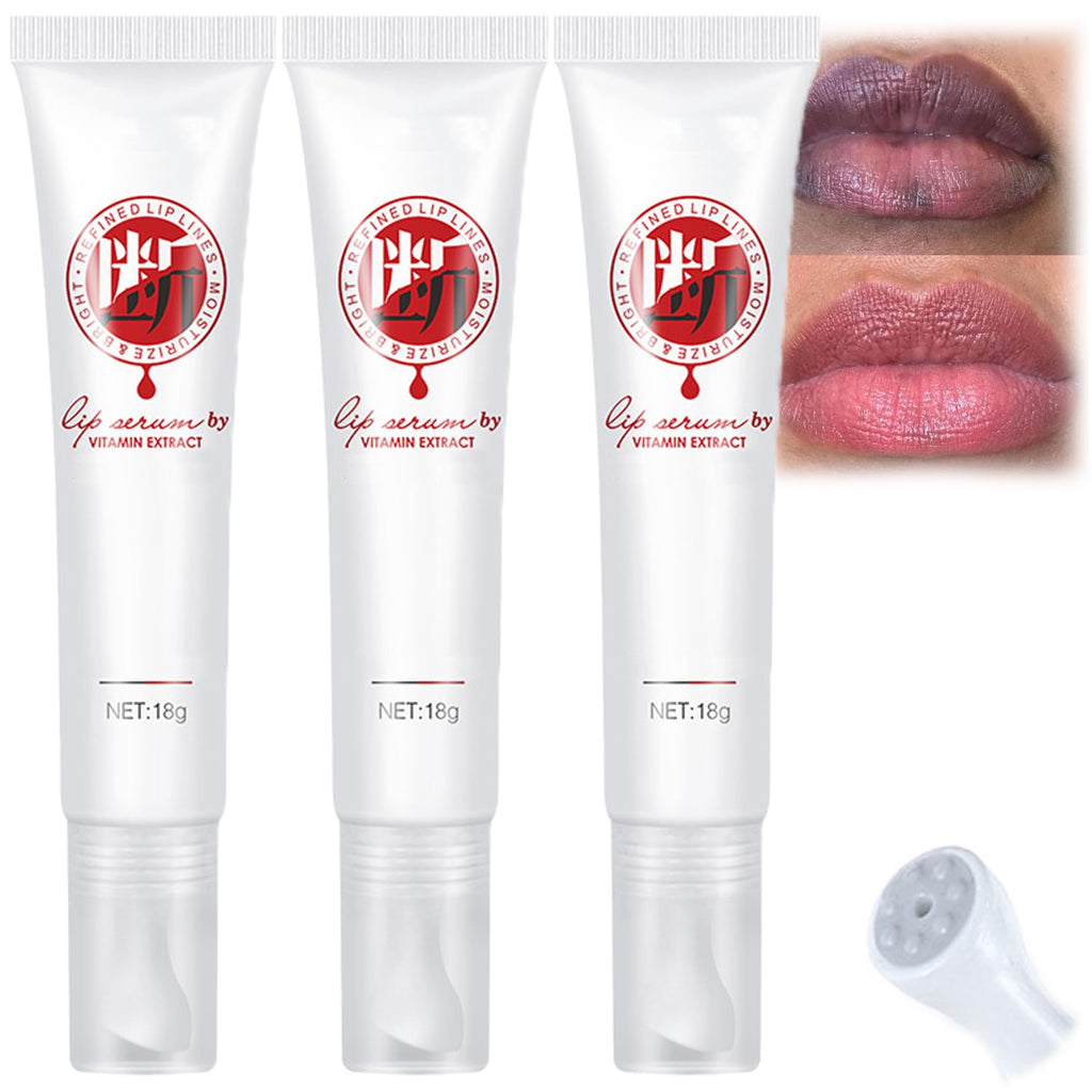 Lip Serum, Dark Lip Treatment, Lip Balm, Lip Brightening Pink Lip, Vitamin E Lip Essence, Remove Dark Lips Moisturizer for Dry Lips, Lighten Lip Lines (3pc)