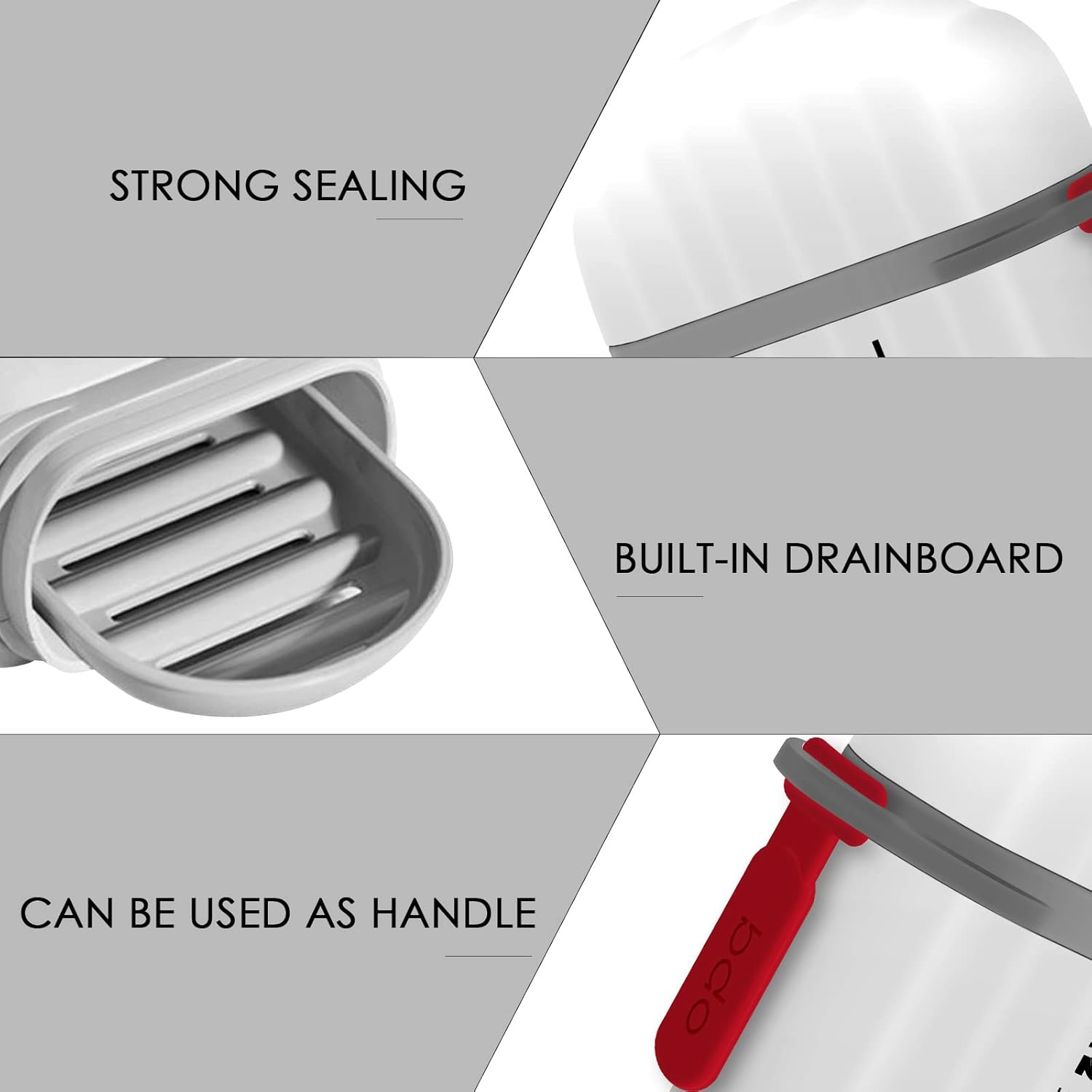 2 Pcs Travel Soap Container, Portable Soap Dish with Lid, Plastic Bar Soap Holder for Home Outdoor Hiking Camping (White)