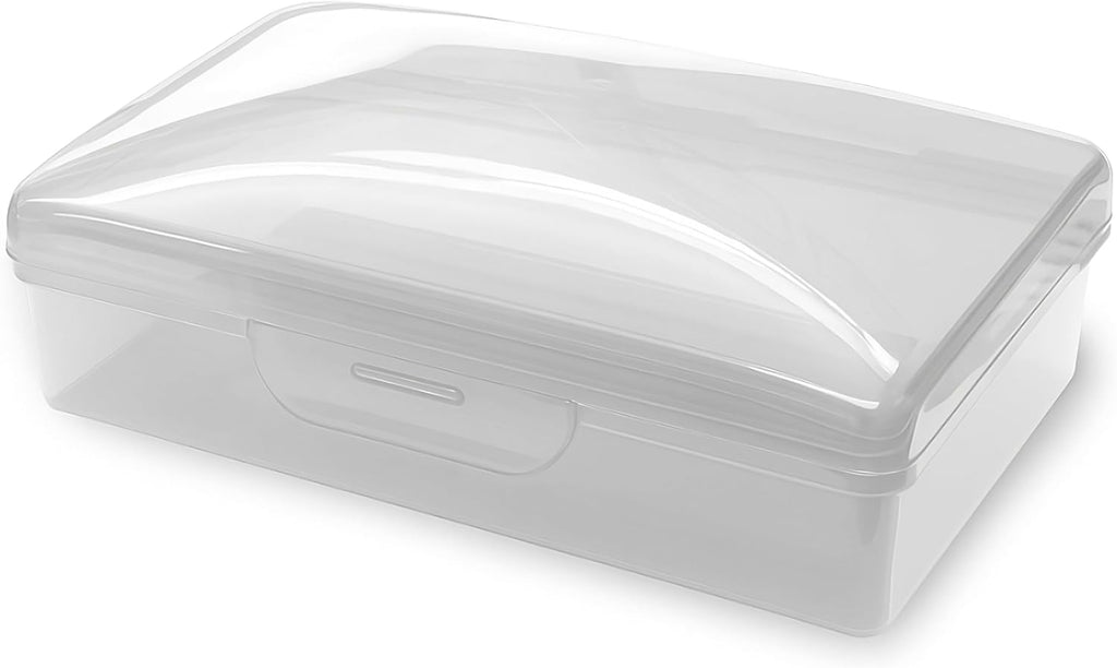 Travel Soap Box with lid - Clear White - Perfect for Traveling, Gym, or Storage. Made in The USA.