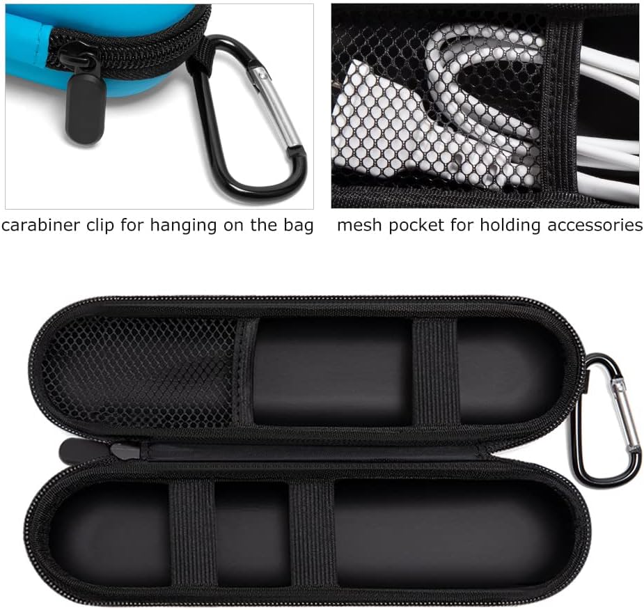 Nincha EVA Electric Toothbrush Case - Durable Hard Shell Travel Case with Mesh Pocket - Fits Most Powered Toothbrush Products (Blue)