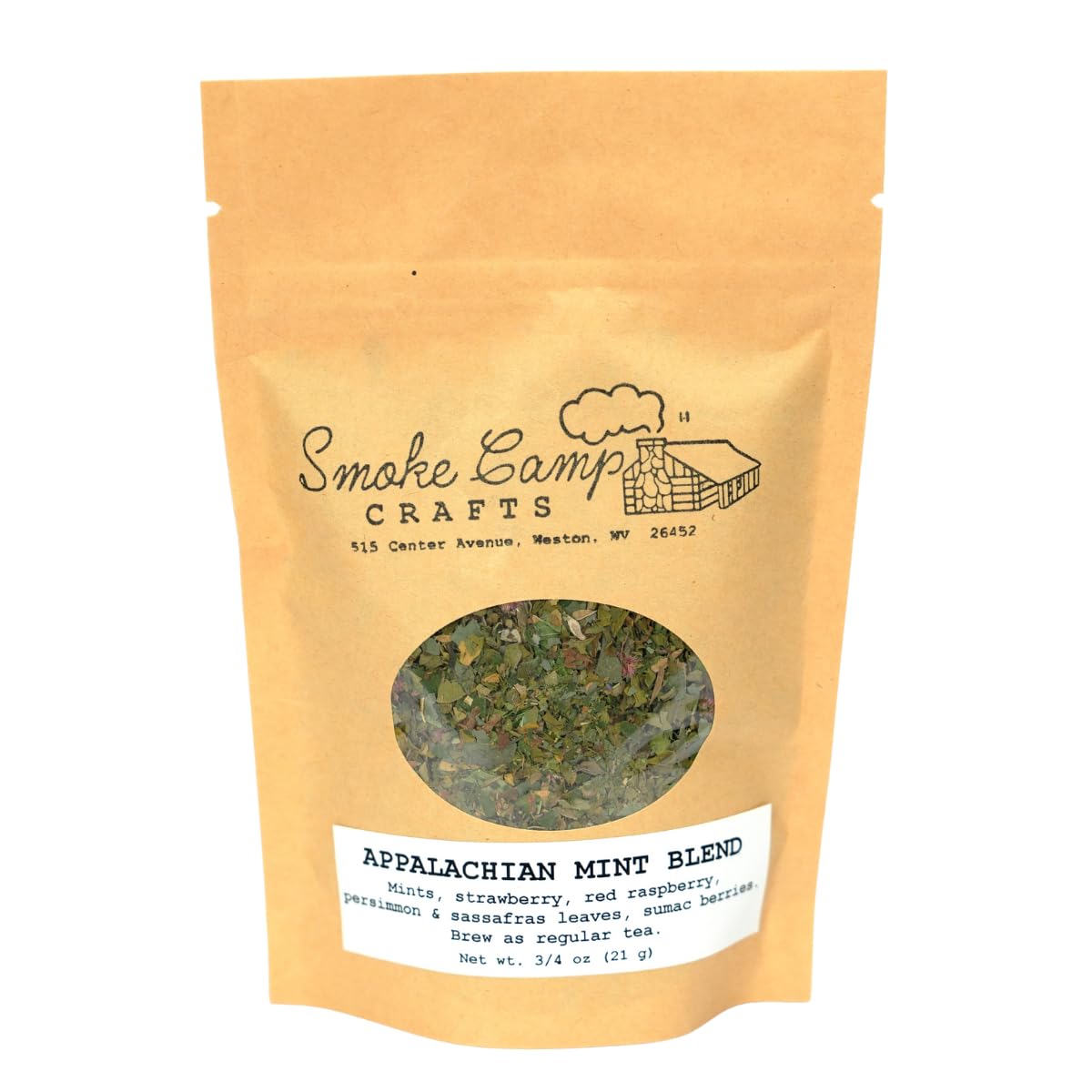 Smoke Camp Crafts Herbal Tea Blend - Appalachian Mint Blend, 3/4 oz (21 g)
