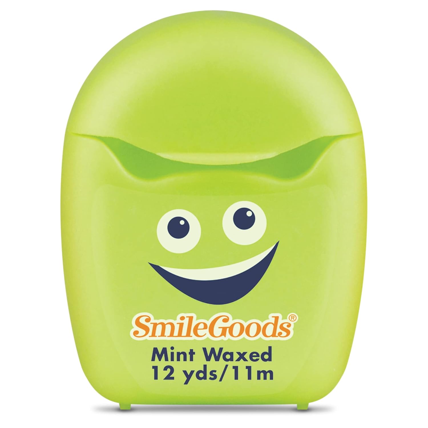 Practicon SmileGoods Cuties Mint Waxed 12 Yard Dental Floss, Mini Sample Size Floss for Giveaways, Travel, Kids, Adults, Patients, Assorted Bright Colors with Display Canister, Bulk 72 Pack