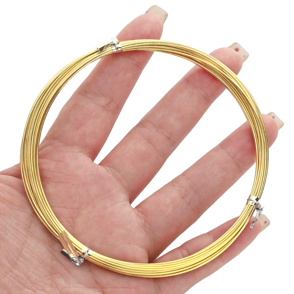 14K Gold Plated Wire 0.8mm 5 Meters Bead Cord for Bracelet Necklace Charm Beading Jewelry Making Findings