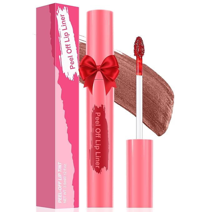 Lip Stain Peel Off - Long Wear Tattoo Lip Liner, Waterproof & Transfer-proof Peel Off Lip Stain with Matte Finish, Lip Tint For All Skin Types (Cocoa, 1 Count(Pack of 1))