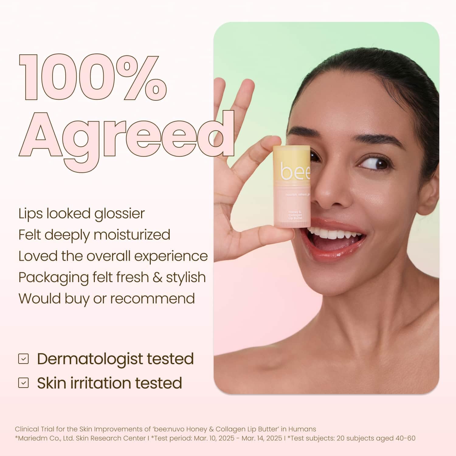 Honey & Collagen Lip Butter, Hydrating Lip Treatment, Overnight Lip Mask, Moisturizing Lip Balm with Jojoba Oil & Squalane, Lip Care, Korean Skin Care (0.45 oz)