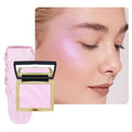 Pearl Pink Shimmer Glitter Highlighter Highlight Makeup Contour Powder,Glitter Face Illuminator Highlighter, Illuminator Make Up (Pearlescent Pink)