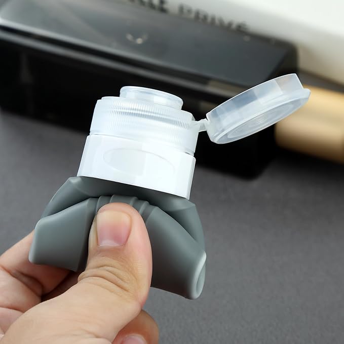 Travel Bottles for Toiletries, Tsa Approved 2oz Travel size Bottles, BPA Free Leak Proof Travels Toiletry Containers, Traveler Accessories with Toiletry Bag for Shampoo Liquid (4 Pack)