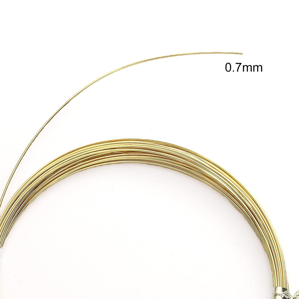 14K Gold Plated Wire 0.7mm 5 Meters Bead Cord for Bracelet Necklace Charm Beading Jewelry Making Findings