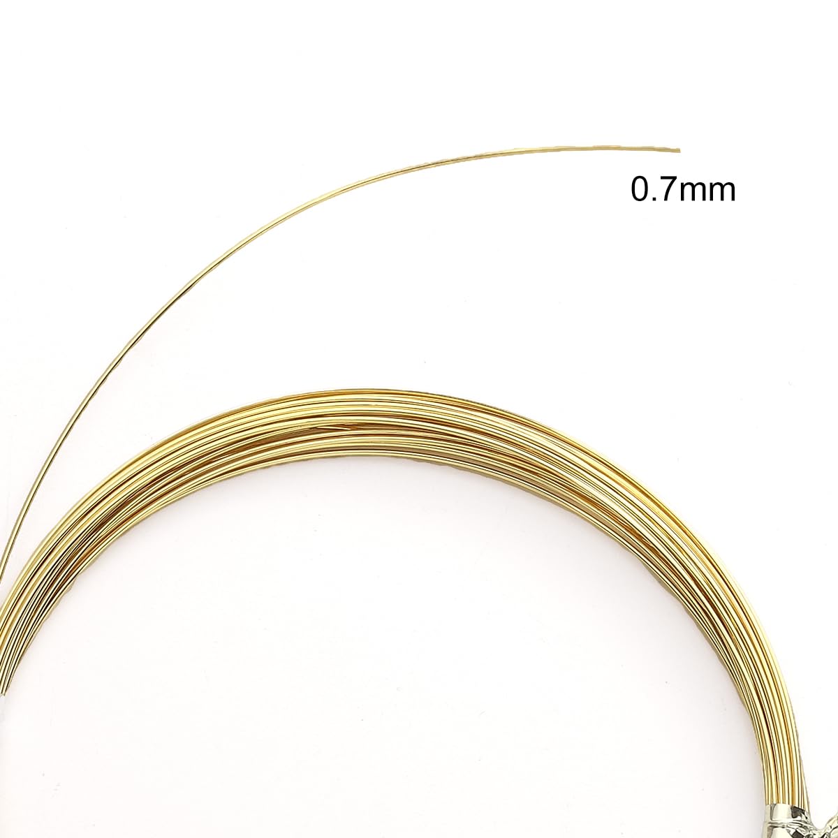 14K Gold Plated Wire 0.7mm 5 Meters Bead Cord for Bracelet Necklace Charm Beading Jewelry Making Findings
