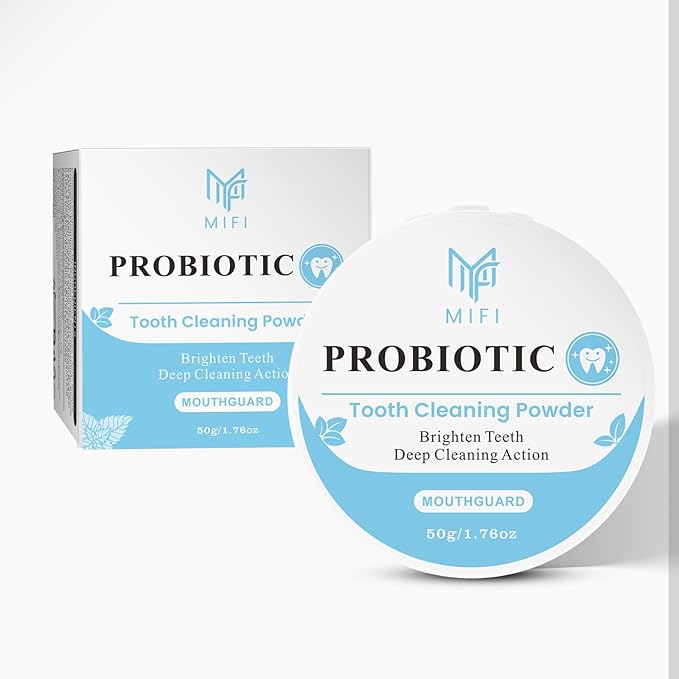 PEGO Adult Tooth Powder, Stain Remover for Teeth - Deep Cleaning Formula, Gentle & Non-Irritating, Effective Plaque Removal, Fresh Breath, Daily Oral Care for Adults (Probiotic)