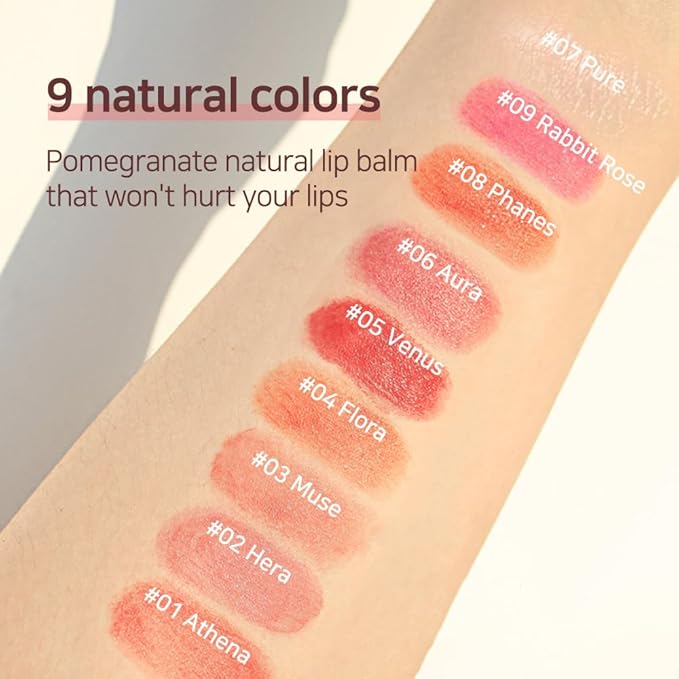 Lux Triple Lip Cure Balm (0.17 oz) (ATHENA (Red Orange)) 4 million units sold in Korea, Natural Tinted Korean Lip Balm, Petroleum/Paraben Free, Lip Butter,lip balm hydrating,tinted moisturizer