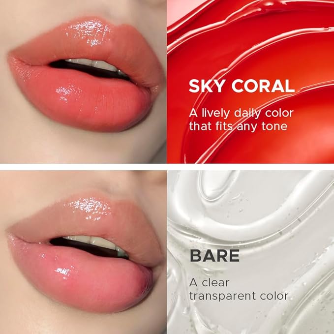 Primera Lip Retinol Serum Tube #Sky Coral | Tinted Hydrating Lip Oil & Gloss, Korean Lip Stain made with Collagen, Long-lasting Plumping & Moisturizing Lip Care Serum (0.24 oz / 7g)