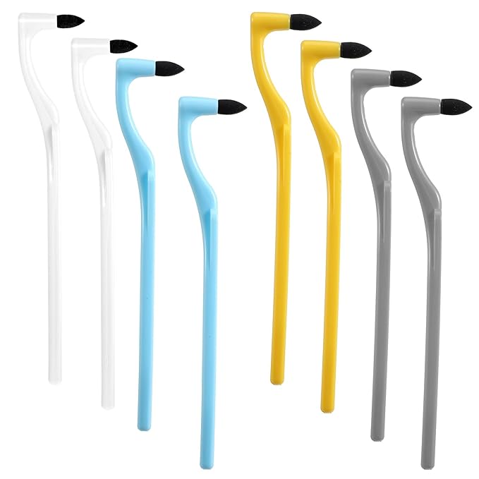 8 Pcs Tooth Stain Eraser Tartar Polisher Stain Removers Dental Plaque Tartar Eraser Plaque Tool Professional Dental Picks Cleaning Professional Tools for Oral Care （lBlue White Yellow Gray）