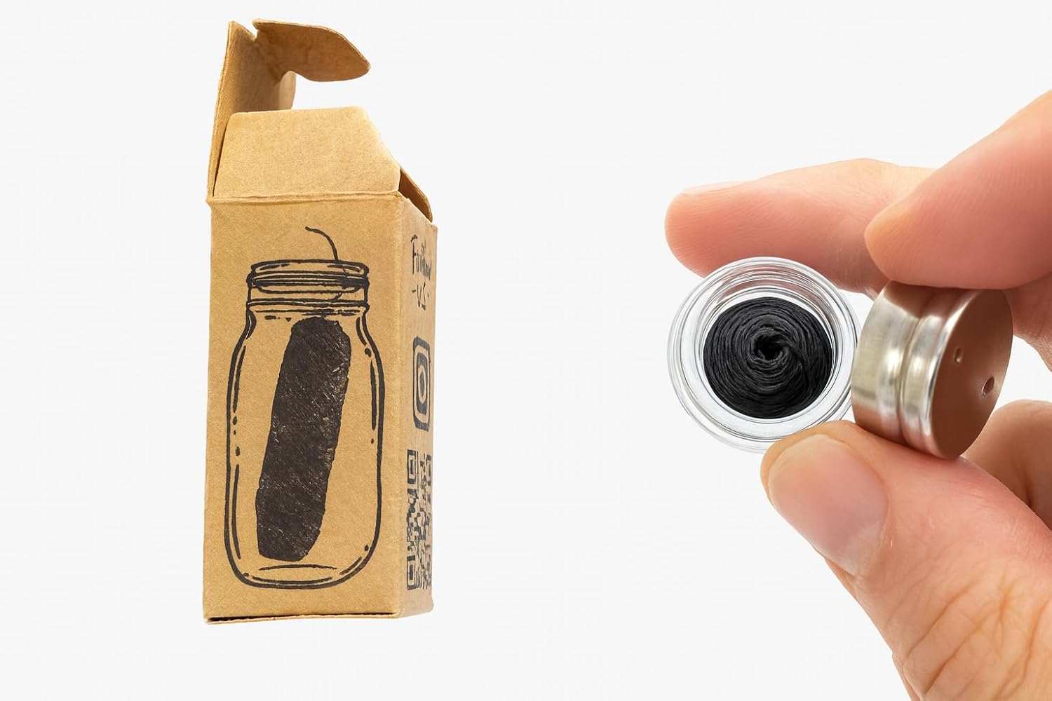 Natural Bamboo Dental Floss 4 Pack - Refillable Glass Containers (100 Feet Each) - Zero Waste, Vegan, Non Toxic, Extra-Strong Charcoal-Infused Floss