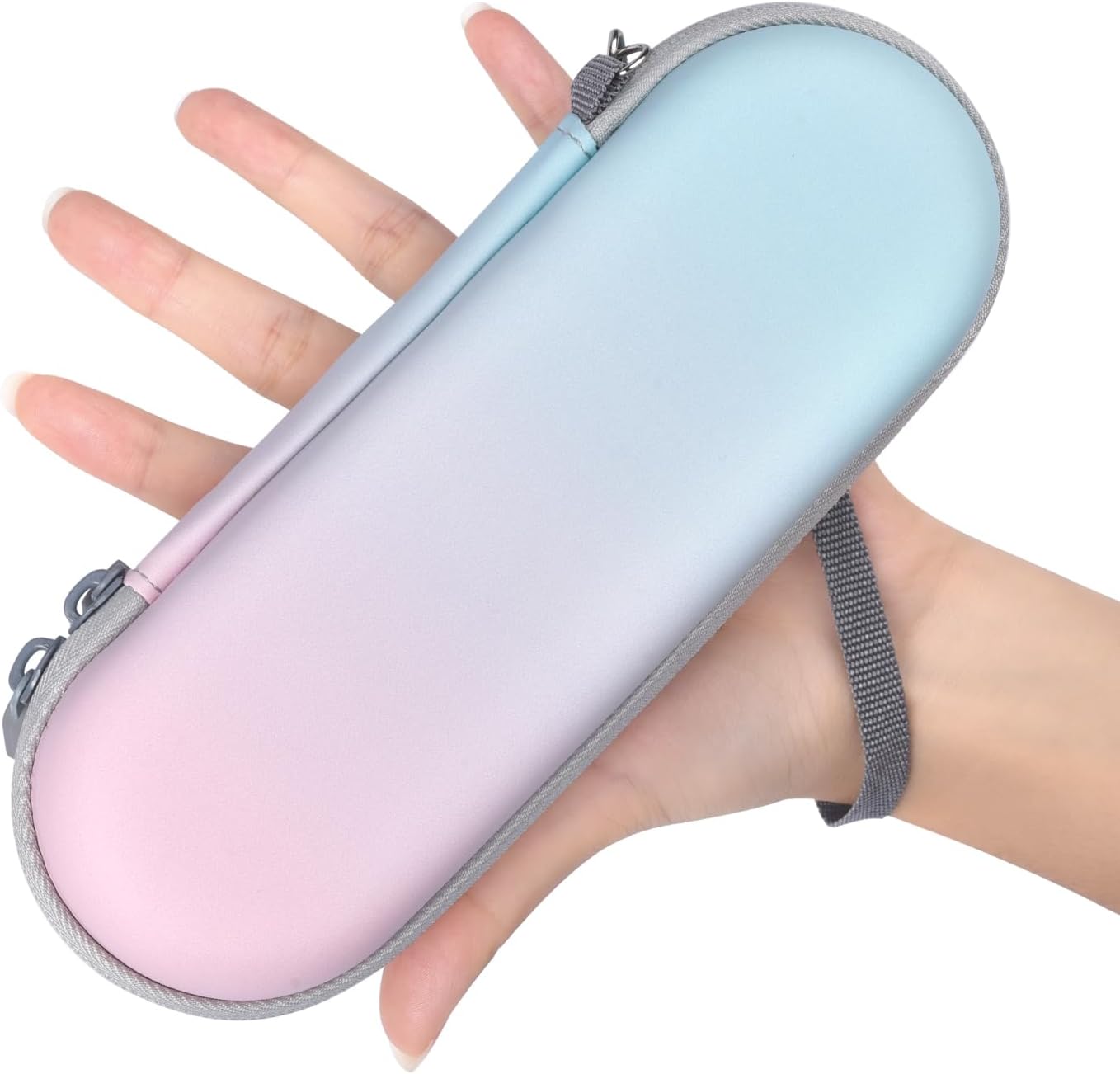 Electric Toothbrush Travel Case, Hard Storage Case with 6pcs Cover Caps, Fits for Oral-B/Oral-B Pro/Philips Sonicare Electric Toothbrush, Gradient