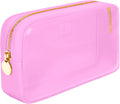 Small Clear Makeup Bag – Mini Cosmetic Pouch for Purse, Light Pink Travel Bag, Compact Clear Pouch for Cosmetics, Mini Purse Organizer