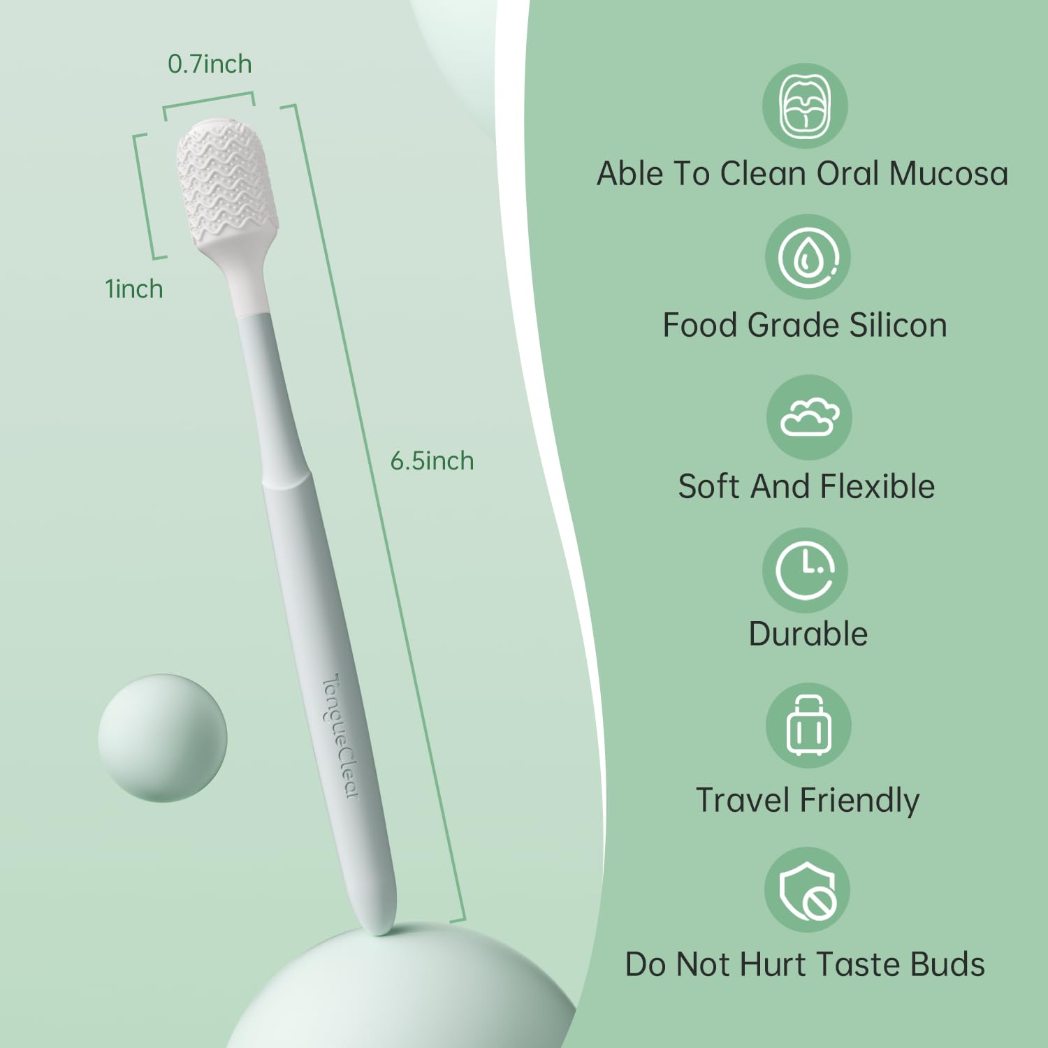 Oral Mucosal Cleaner|Silicon Oral Care Cleaner|Gum Massager with Air Bag(1 pc)