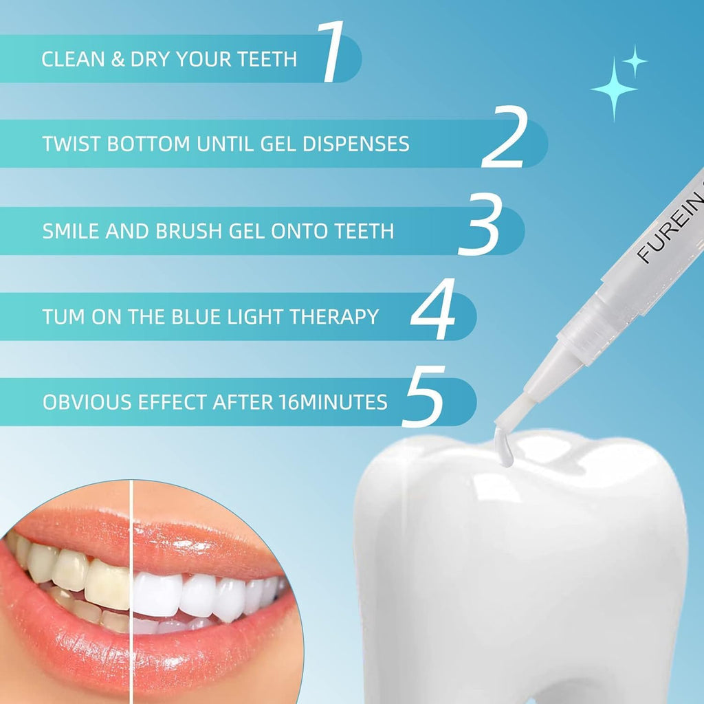 Teeth Whitening Pen 5 Pens 50+ Whitening Treatments -Removes Years of Stains 35% Carbamide Peroxide Tooth Whitener Brush Gel Pen