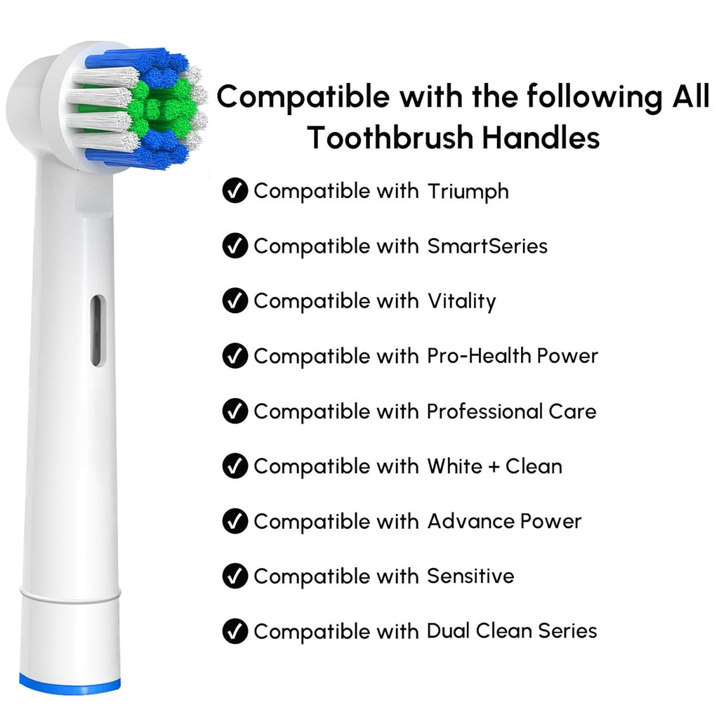 Replacement Toothbrush Heads Compatible with Oral B Braun, 12 Pcs Professional Electric Toothbrush Brush Heads Compatible with Oral B Replacement Heads Refill 7000/Pro 1000/9600/500/3000