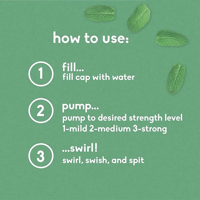 The Humble Co Mouthwash Concentrate for Bad Breath - Fluoride Free Natural Mouth Wash Rinse for Fresh Breath, Gum Health & Travel Size Dental Care & Oral Hygiene Products - Spearmint