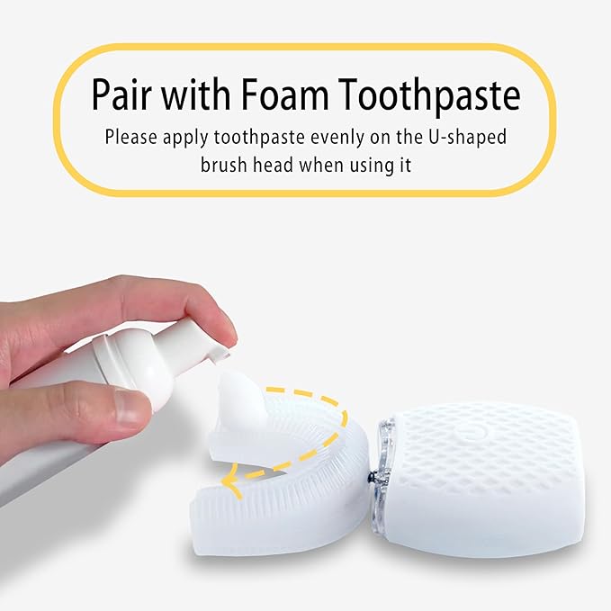 Automatic Toothbrush for Adult - Ultrasonic Electric Toothbrush with Soft Bristles & 30s Timer Rechargeable Portable Design with Wireless Charging Waterproof & Washable for Travel & Home Use (White)