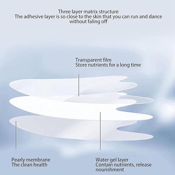 3 Box Face Nutrition Wrinkle Removal Lift Sticker - Microcrystalline Nasolabial Folds Removal Mask Laugh Line Lifting Mask Nasolabial Fold Stickers Facial Wrinkle Patches (Eye Care)