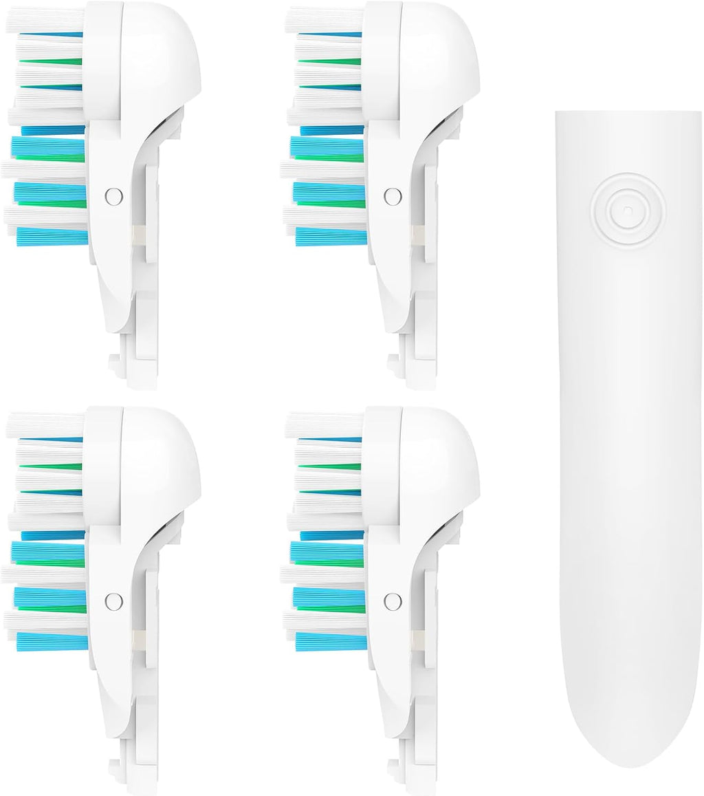 4X Spin Sensitive Toothbrush Dual Clean Cross Replacements Attachments Brush Heads Refill Accessories Compatible with Oral B 4732 3733 4734 Rotating Power Toothbrush Heads & Crisscross Bristles