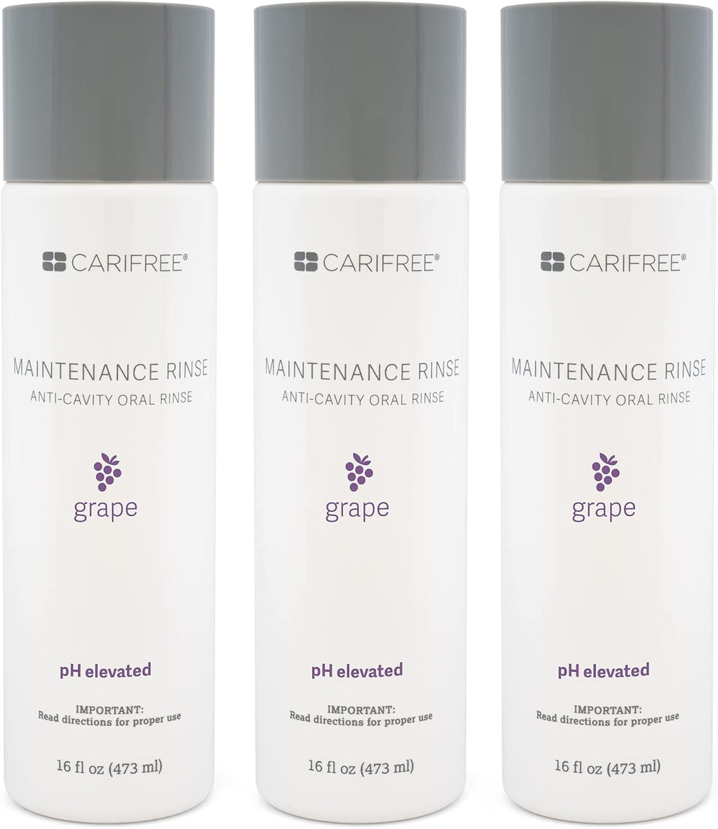 CariFree Maintenance & Prevention Kit, Grape | Anti-Cavity Fluoride Toothpaste & Mouthwash Freshens Breath and Moistens Mouth | Dentist Recommended for Oral Care (3-Month Supply)