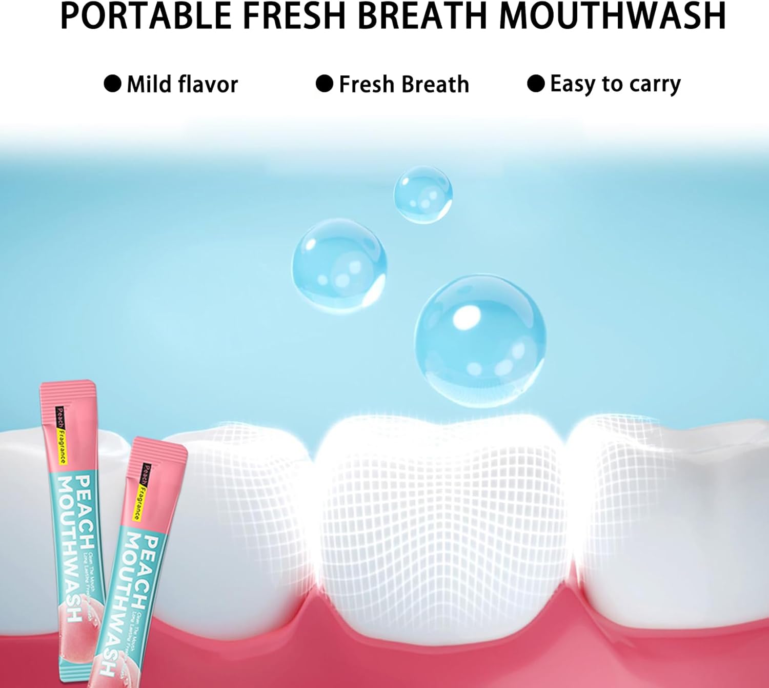 60PCS Travel Size Mouthwash,Portable Mini Mouthwash,Long-Lasting Freshness Travel Mouth Wash for Oral Care A5