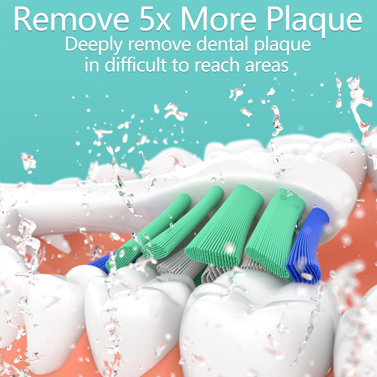 Replacement Heads Compatible with Sonicare Toothbrush, Replacement Brush Head for Philips Sonicare Electric Toothbrush 4100 5100 6100 9900 C2 W3 and More Click-on Handles 12 White