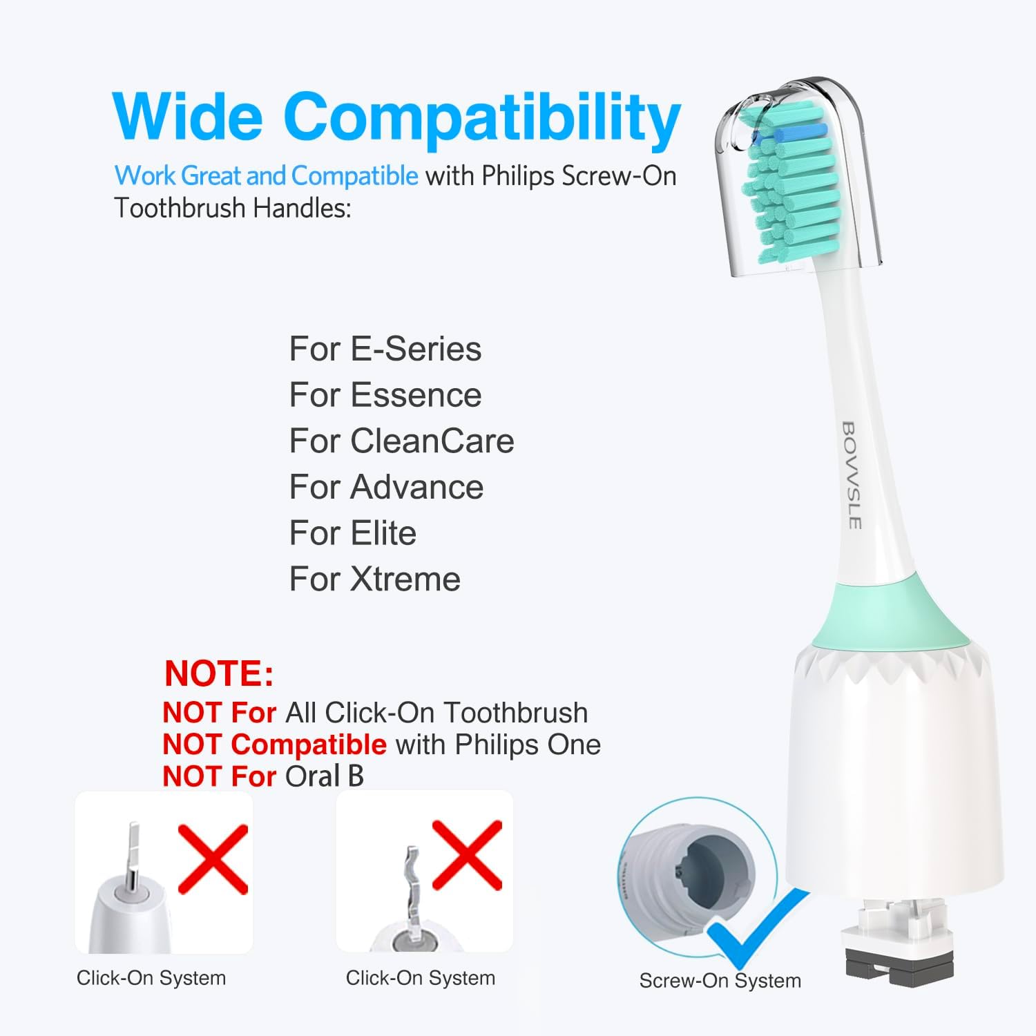 Replacement Toothbrush Heads for Philips Sonicare Replacement Heads E-Series, Essence, Xtreme, Elite, Electric Replacement Brush Head for Phillips Sonicare, for Philips Sonic Care Toothbrush,4 Pack.