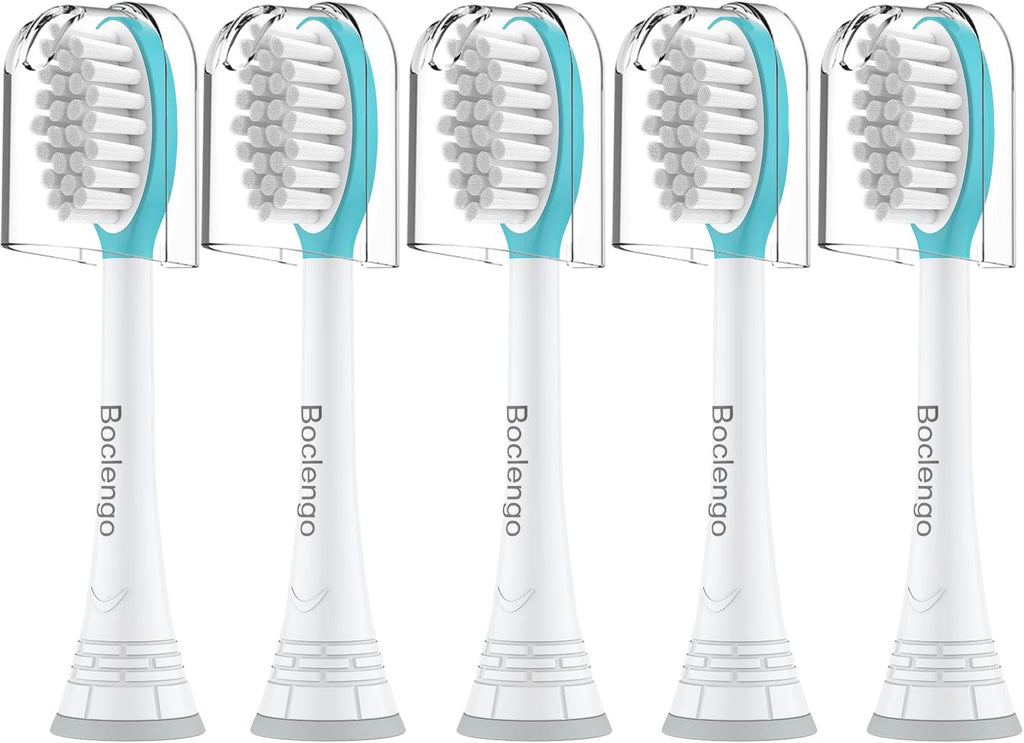 Kids Replacement Brush Heads for Philips Sonicare Kids Toothbrush Heads,for Phillips Sonicare HX6032/94, HX6340,HX6321,HX6330,HX6320, Standard Brush Head for Child 6-12 Boy Girl, 5 Pcs,Blue