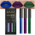 AMY'S DIARY Blue Green Dark Purple Matte Plum Liquid Lipstick 3Pcs Sets,24-hour Lipstick Long Lasting Permanent L Magic Lipstick Waterproof Lip Stain 24 Smudge Waterproof for Women (Set21)