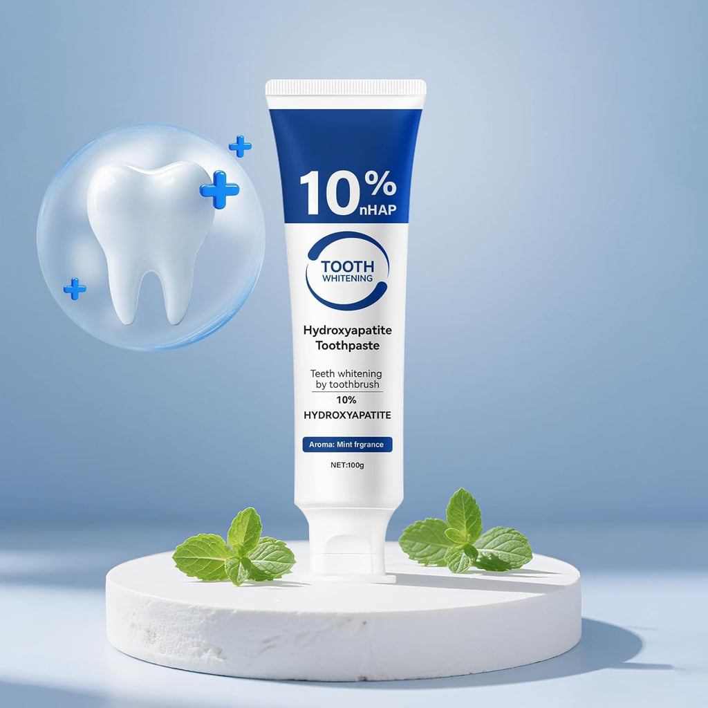 10% Hydroxyapatite Toothpaste for Advanced Enamel Protection, Appropriate for Tooth Strengthening Sensitive Teeth, Gentle and Effective Formula, Fresh Mint Breath, Daily Use for Oral Care Health