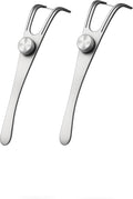 Dental Floss Holder, Refillable & Reusable Floss Pick - Dental Floss Handle - Stainless Steel Dental Floss Holder. Durable Reusable Flosser - Pack of 2