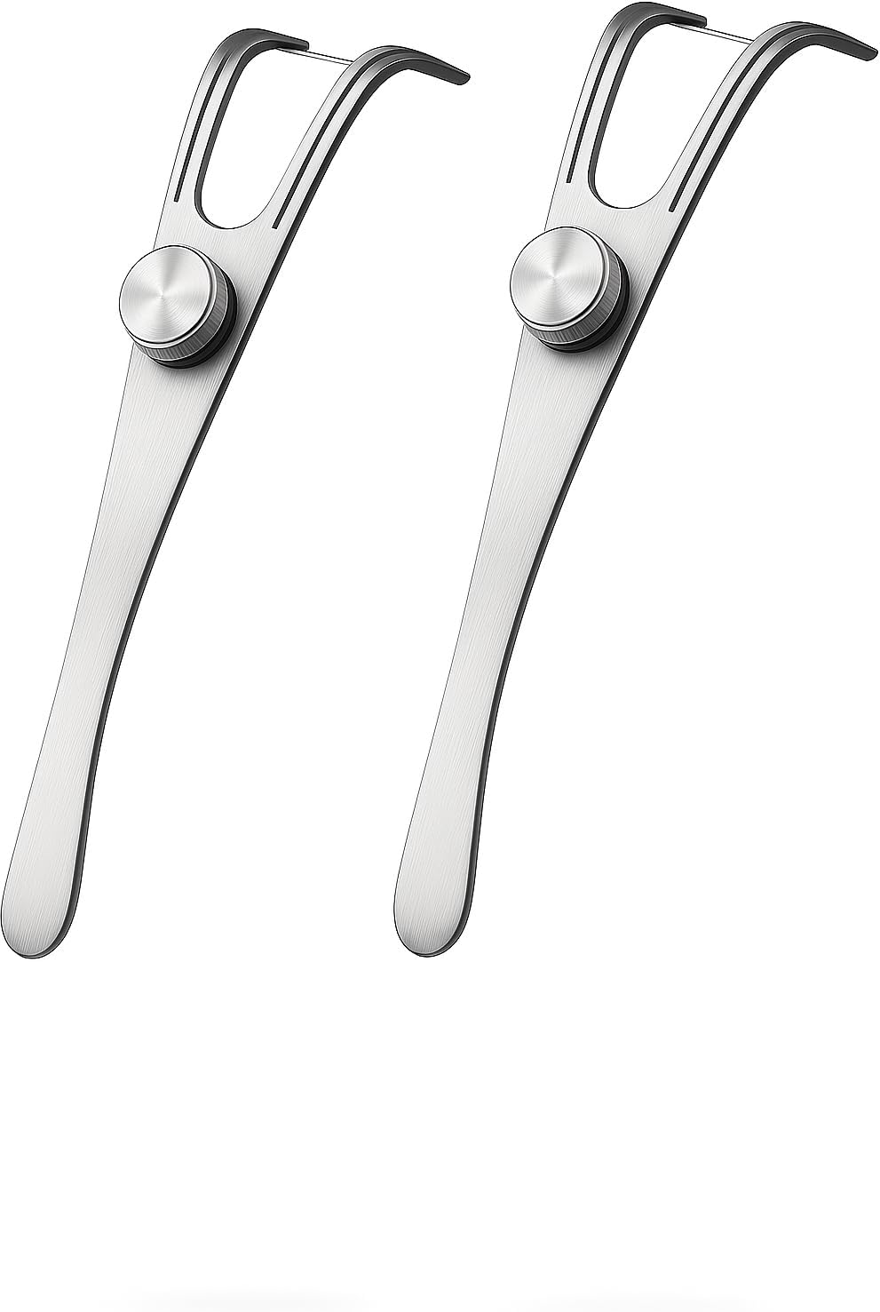 Dental Floss Holder, Refillable & Reusable Floss Pick - Dental Floss Handle - Stainless Steel Dental Floss Holder. Durable Reusable Flosser - Pack of 2