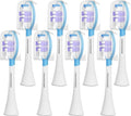 Electric Toothbrush Heads for Philips Sonicare Replacement Heads, 8 Pack Adults Kids 7+ Sonicare Toothbrush Replacement Brush Heads Philips Sonicare Sensitive Replacement Heads C2 C3 G2 G3 A3, White