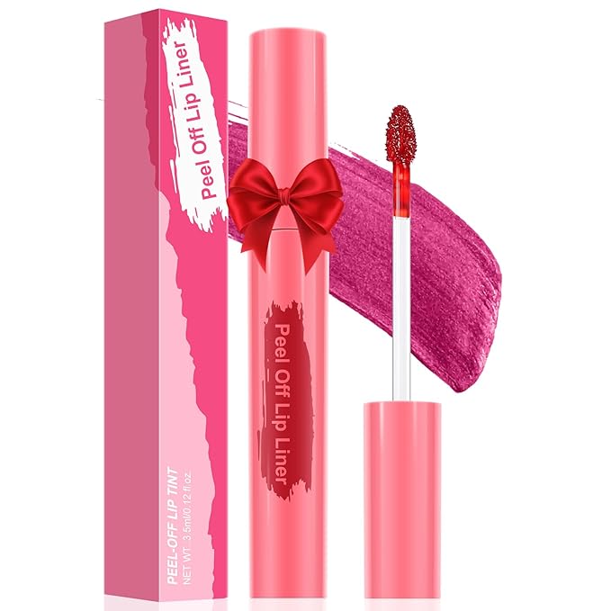 Lip Stain Peel Off - Long Wear Tattoo Lip Liner, Waterproof & Transfer-proof Peel Off Lip Stain with Matte Finish, Lip Tint For All Skin Types (Violet, 1 Count(Pack of 1))