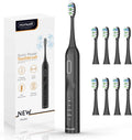 Sonic Electric Toothbrush - 5X More Effective Cleaning, 8 Brush Heads, 4 Modes, Low Noise Design for Adults