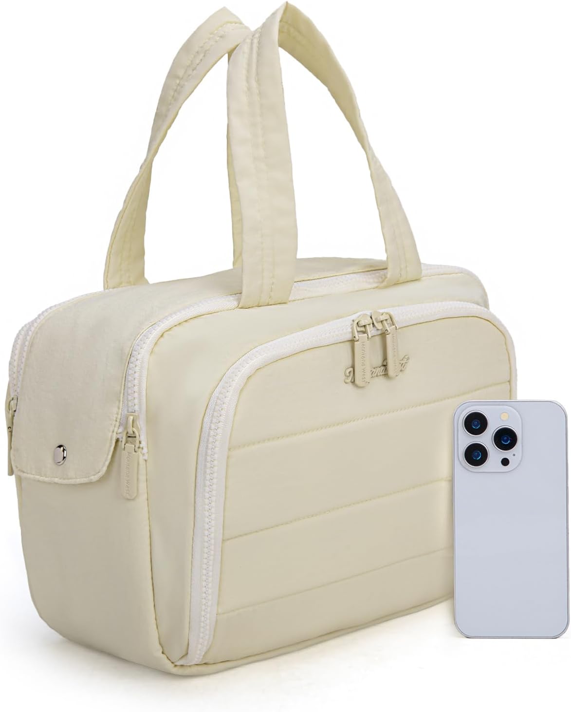 Montana West Travel Toiletry Bag Large Capacity Travel Bags Soft Makeup Organizer Lightweight Puffy Cosmetic Bag with Waterproof Compartment