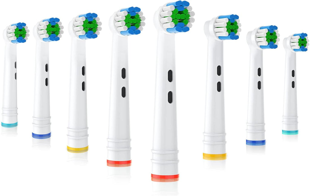 Replacement Toothbrush Heads Compatible with Oral B Electric Toothbrushes, 8 Count, Small Round Head for Pro Series, Refills for Braun Model 3756 3757 3744 3765 4729 4731