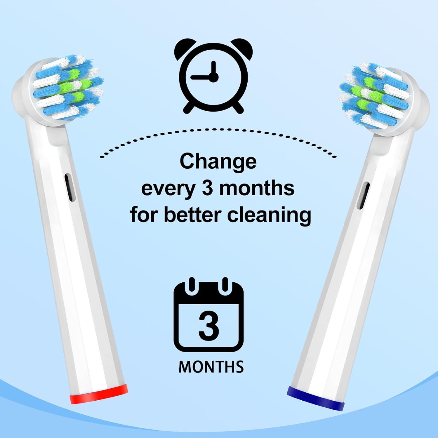 Replacement Toothbrush Heads Compatible with Braun Oral B Pro 1000/7000/9600/5000/3000, Brush Heads Refills for Genius X and Smart 1500 Electric Toothbrush (White)