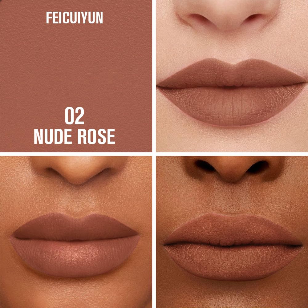 Matte Calligraphy Liquid Lip Liner Lipstick Pencil, Nude Rose Long-Lasting Transfer-Proof Lip Stain, Lightweight Lipstick, Sheer Buildable Color, Fades to a Natural Wash of Colors