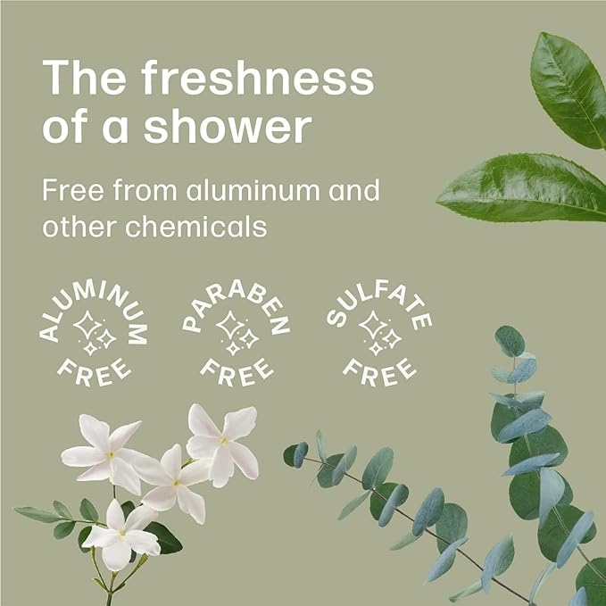 Dew Well Refreshing Deodorant Wipes, Refresh Body Deodorant Wipes, A Fresh Start When You’re On the Go, Aluminum, Paraben, and Sulfate Free, Variety Pack (Tea Tree, Eucalyptus, Jasmine)