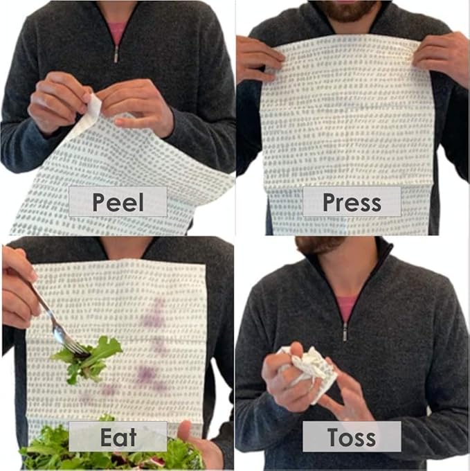 Disposable Bibs for Adults, Kids & Elderly Senior | Adhesive Tab Napkins for Eating, Personal Use, Home Care & Business | Spill Absorbent, Stain/Liquid Repellent | Grey Dot, 20 Count x 5 (100 Total)